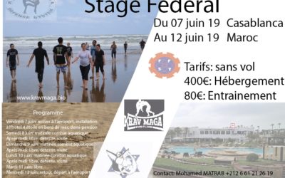 Stage Fédéral à Casablanca du 07 juin 2019 au 12 juin 2019