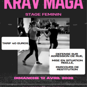 Stage self defense feminine dimanche 12 avril 2026